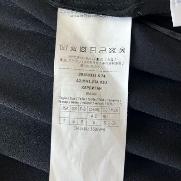 MaxMara Taffeta Wrap Dress V-Neck Belted Dress Black Small NWT $595 - Picture 7 of 9